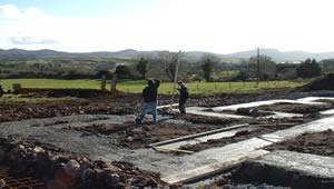 Laying Foundations for new build Private House at Kilmacowen, County Sligo