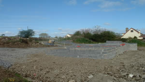 Laying Foundations for new build Private House at Kilmacowen, County Sligo