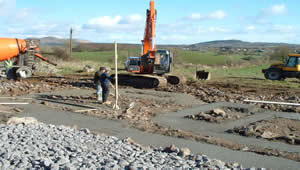 Laying Foundations for new build Private House at Kilmacowen, County Sligo